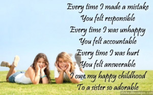 Thank you messages for sister: Thank you notes for sis