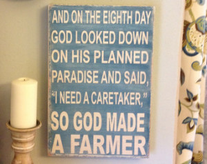 ... Farmer - Paul Harvey Quote - green and yellow - great Christmas gift