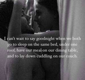saying goodnight to your loving partner.