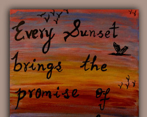 ... quotes canvas quote painting Acrylic painting Sunset birds Nature