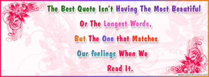 ... Best Quote Isn’t Having The Most Beautiful Facebook Timeline Cover