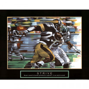 Details about Strive Football POSTER Sports Motivational Respect