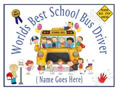 School Bus Driver Personalized Picture Print Gift With Their Name On ...