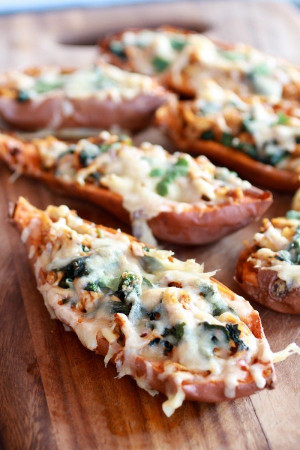 Healthy Chipotle Chicken Sweet Potato Skins from Halfbaked Harvest ...