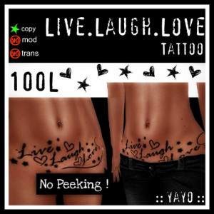 YaYo :: - Live.Laugh.Love Tattoo