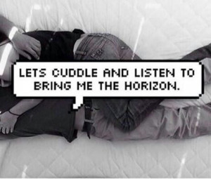bmth, bring me the horizon, couple, cuddle, grunge, love, music, quote ...