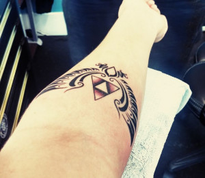 Tats for men - Amazing Legend of Zelda Triforce arm tattoo!Phoenix ...