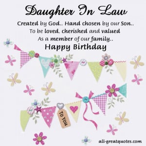 ... of our family – Free Birthday Cards For Daughter-In-Law On Facebook