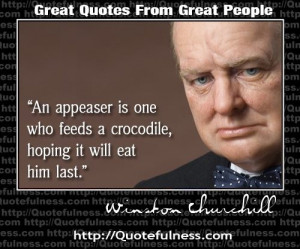 Winston Churchill on appeasers