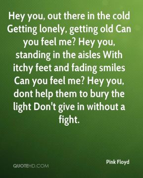 Pink Floyd - Hey you, out there in the cold Getting lonely, getting ...