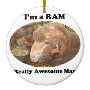 RAM: Really Awesome Man Christmas Ornament