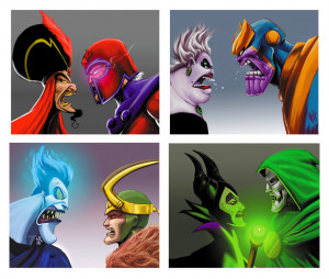 Disney Villains vs Marvel Villains by LaRhsReBirTh
