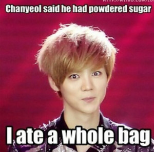 would not wanna c luhan share any of chanyeols fancy powdered sugar