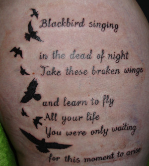 Blackbird The Beatles Tattoo