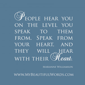 Speak with the Heart...