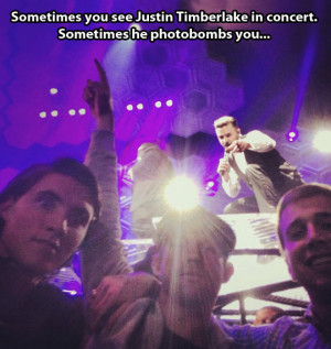 Justin Timberlake never misses a good opportunity…