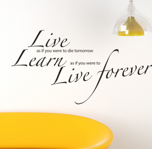 Details about LIVE FOREVER WALL STICKERS QUOTES DECALS W16