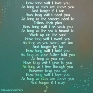 How long will I love you? ♥