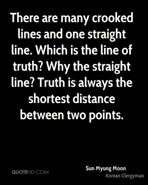 one straight line. Which is the line of truth? Why the straight line ...