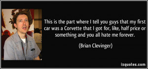 This is the part where I tell you guys that my first car was a ...