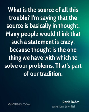 ... have with which to solve our problems. That's part of our tradition