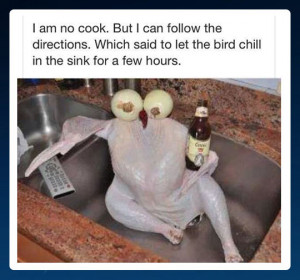 cooked chicken funnies
