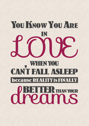 You Know Youre In Love - Love Quotes Poster