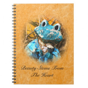 Inspirational Quotes You Are Beautiful Frog Prince Spiral Notebooks