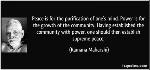 ... community. Having established the community with power, one should
