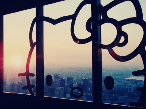 ... the freeway the other day with this huge white gorgeous decal of hello