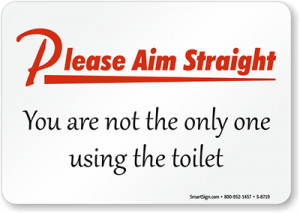 Toilet Funny Sign on Funny Restroom Signs Humorous Braille Bathroom ...