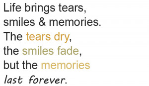 smile quotes and sayings for girls life brings tears smiles and ...