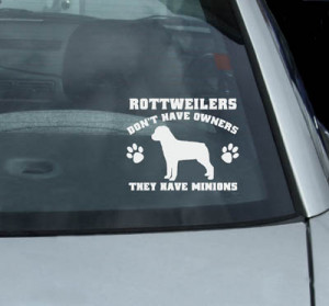 ... / Products Page / Breeds / Rottweiler / Rottweiler Minions Decal