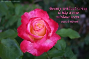 Beauty Without Virtue Is Like A Rose Without Scent