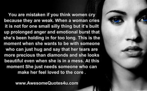 When a woman cries...