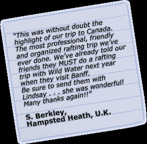 Wild Water Adventures Rafting Testimonial - “This was without doubt ...