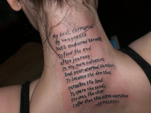 Religious Powerful Quote Tattoo
