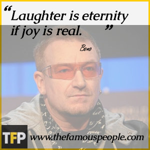 Laughter is eternity if joy is real.