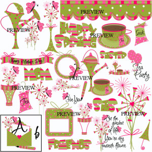 tea teapot pretty teacup tea party invitations invites wordart sayings ...