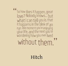 love coach Alex ‘Hitch’ Hitchens in this 2005 RomCom. This quote ...