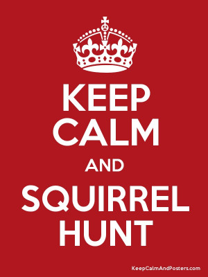 Keep Calm and SQUIRREL HUNT Poster