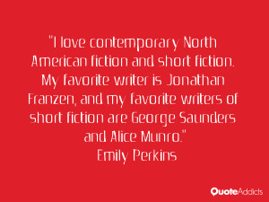 love contemporary North American fiction and short fiction. My ...