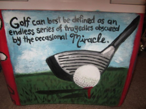Haha love the golf quote
