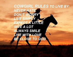 Cowgirl Rules well said