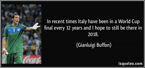 In recent times Italy have been in a World Cup final every 12 years ...