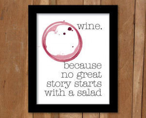 Wine Quote Print 2 – Printable, Instant Download, 8x10, wall poster ...