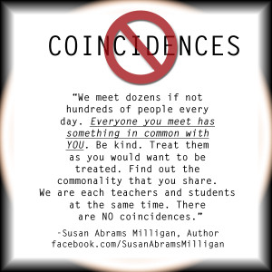 There Are No Coincidences - Susan Abrams Milligan, Spiritual Coach and ...
