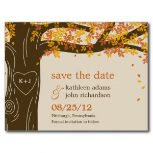 Oak Tree Fall Wedding Save...