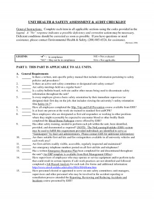 OSHA Safety Inspection Checklist
