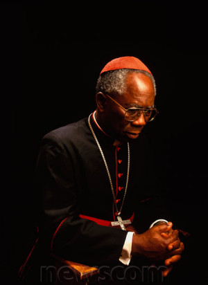 Cardinal FRANCIS ARINZE NIGERIAN born Nov 1 1932 during a visit